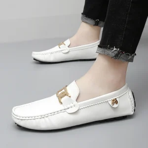 2025 Mocassini fatti a mano traspiranti alla moda Four Seasons Scarpe a cuffia giornaliere scozzesi piatte da uomo 1