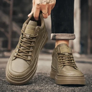 Stivali da uomo Stivali casual comodi antiscivolo con suola morbida Stivali da esterno quattro stagioni Scarpe da lavoro per giovani con suola spessa Zapatillas Hombre 1