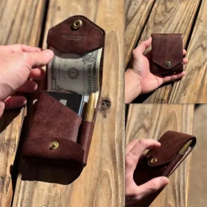 Portafoglio per soldi Portafoglio portatile bi-fold con tasca per soldi Portafoglio sottile e minimalista Porta carte sottile per regali di laurea e uso quotidiano 1