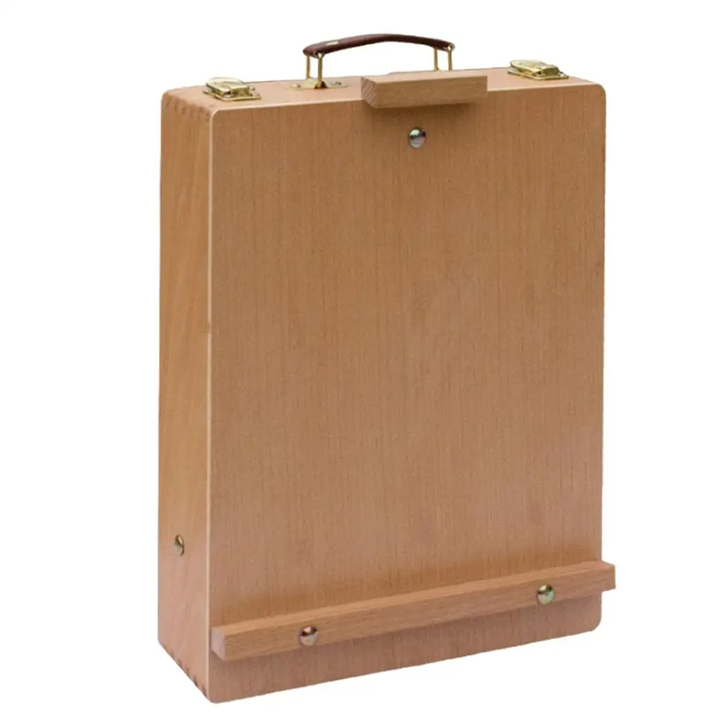 Scatola da cavalletto da tavolo in legno, dipinta in legno di faggio - Valigia da tavolo portatile per artisti in legno per schizzi - Forniture artistiche per pittura da disegno 1