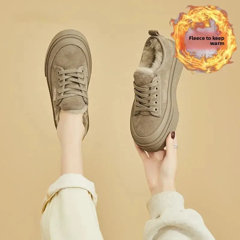 Scarpe da ginnastica in tela nera da donna Primavera Vendita calda della stagione Versatile casual High Top Traspirante Fondo spesso Innalzamento Leisur 5