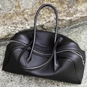 Borse da bowling in vera pelle per donna Borse e portamonete di design di lusso 2025 Novità nella spalla ascellare con texture litchi in pelle bovina 1