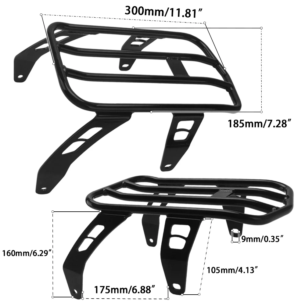 Sedile posteriore del motociclo Portapacchi Supporto in acciaio Fender Shelf Parti Accessori per Indian Scout Bobber Sixty Twenty 2018-2023 6