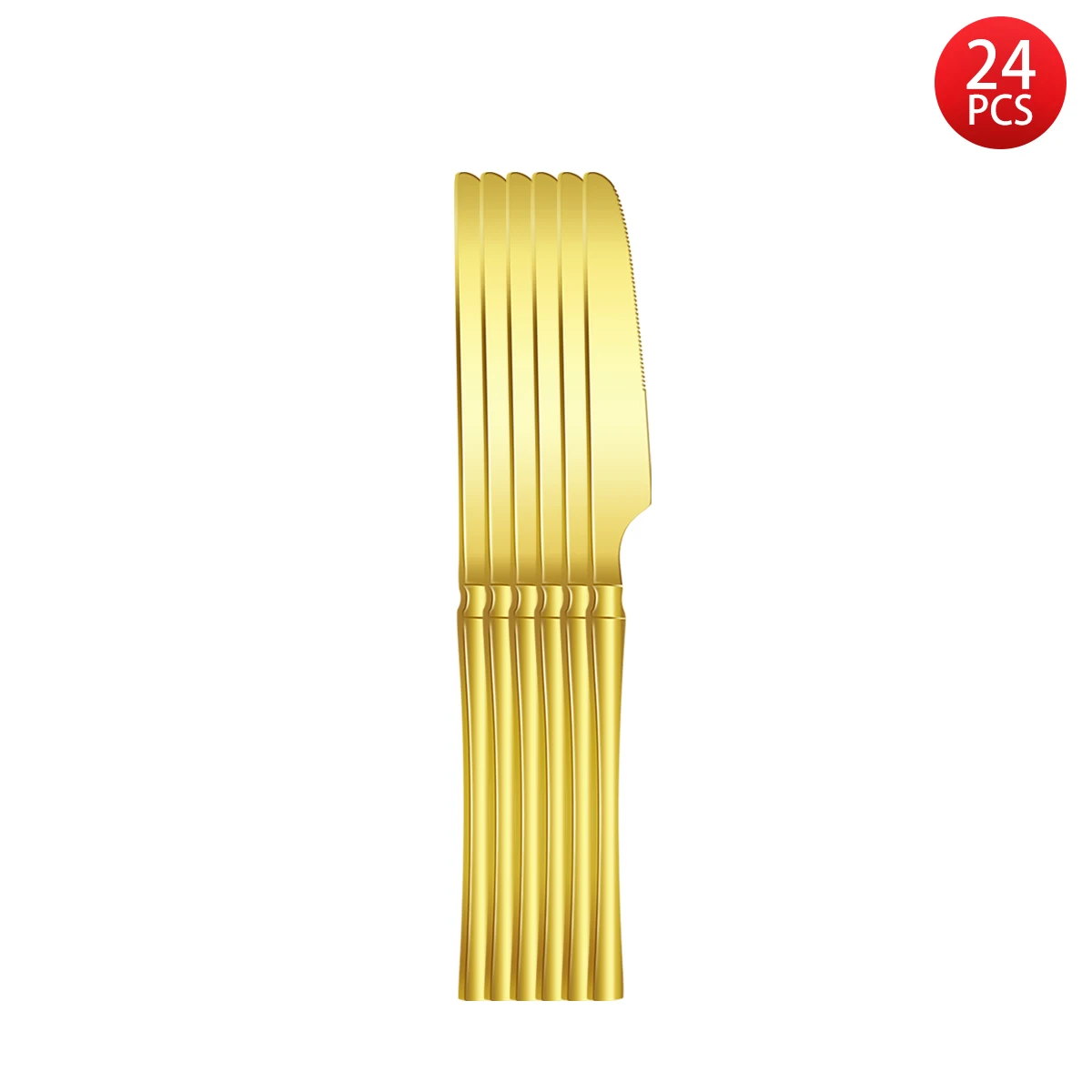 5/6/20/30 pezzi Set di posate in vita dorata posate per uso domestico in acciaio inossidabile con coltello, forchetta e cucchiaio posate occidentali 3