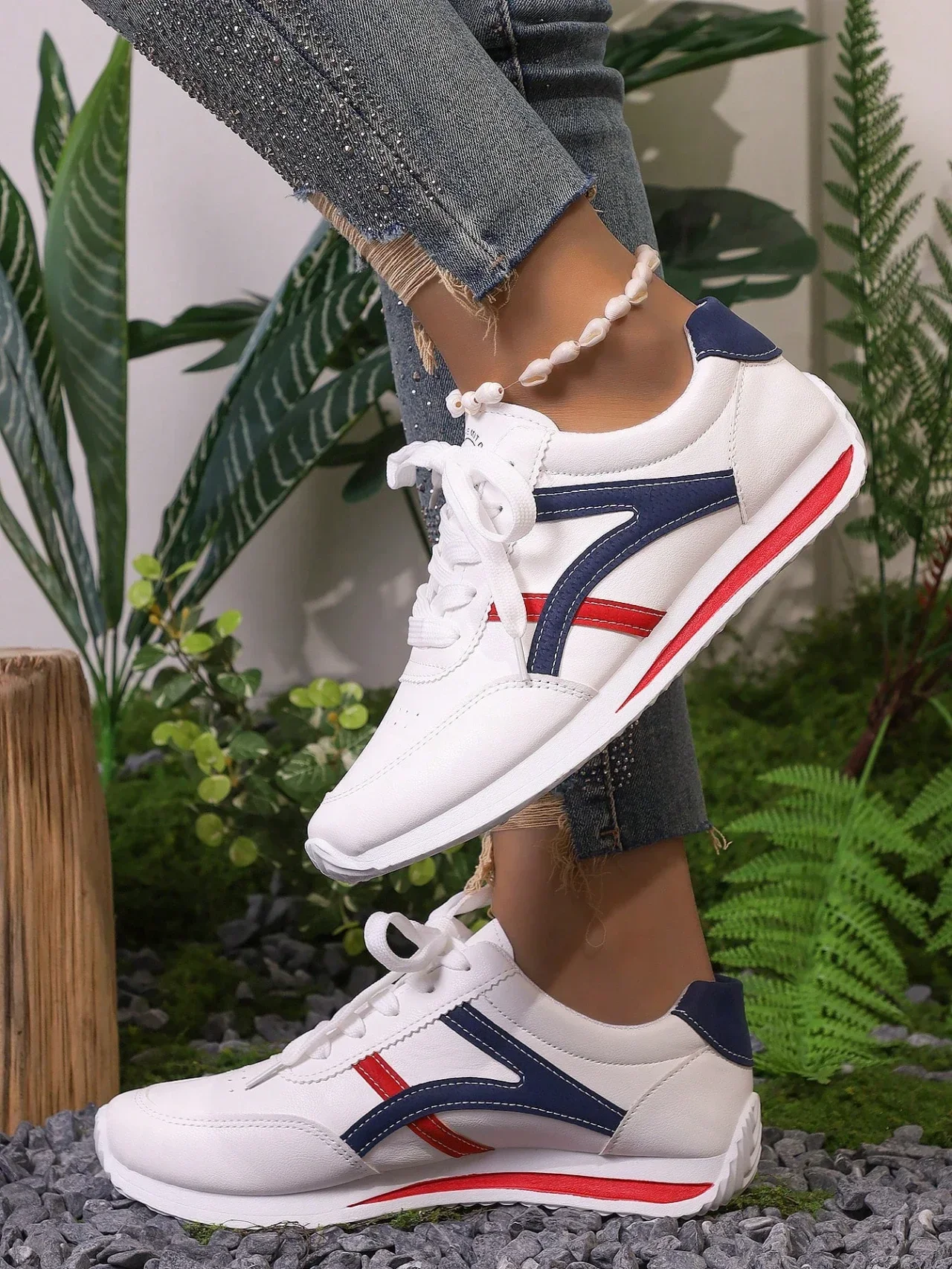 Sneakers Donna Nuove scarpe sportive Scarpe bianche piccole da donna Sneakers comfort alla moda Scarpe da corsa casual leggere per tutte le partite 5