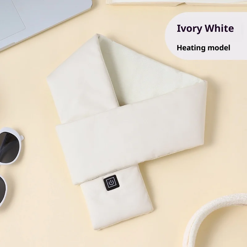 Sciarpa riscaldante elettrica USB per donna uomo scaldacollo in pile lavabile non inclusa batteria per campeggio all'aperto ufficio inverno 5
