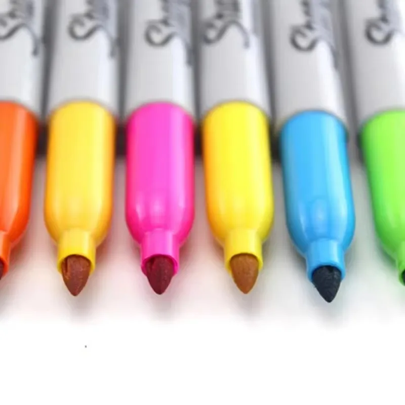 Pennarello permanente Sharpie a 8 colori Pennarello industriale senza polvere 1.0mm Penna per tatuaggio da laboratorio Forniture di cancelleria per arte 3