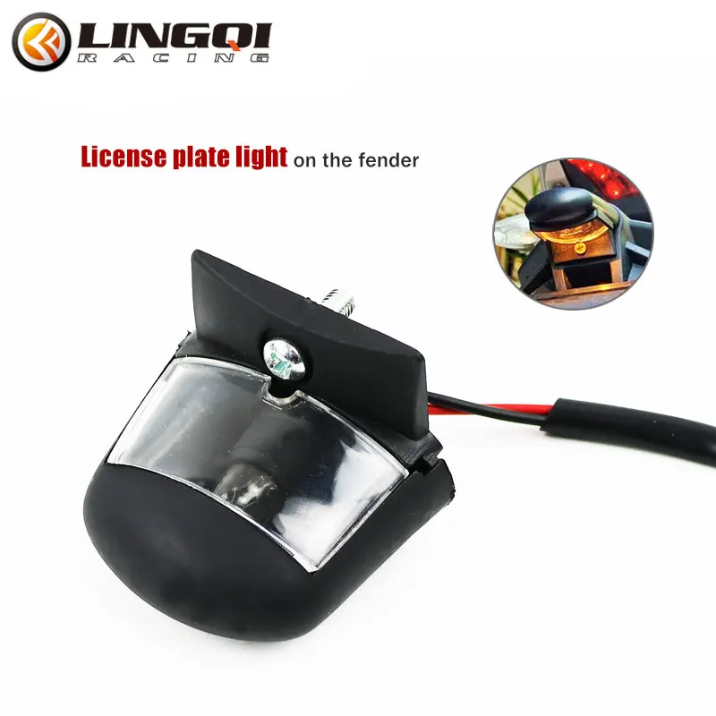 LING QI Pit Dirt Bike Luce targa PP PC Luci LED per moto in plastica per la maggior parte delle parti di accessori per motocross 1