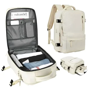 Zaino per laptop da viaggio personalizzabile, zaino da viaggio durevole antifurto aziendale con porta USB, borsa universitaria resistente all'acqua 1