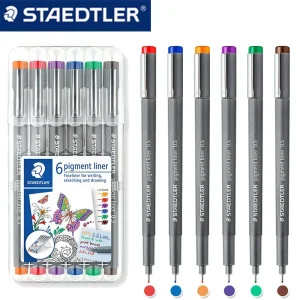 6 Pz/set Tedesco STAEDTLER Penna Gel Ago 308 Disegno Animazione Dipinto A Mano Penna A Gancio Punta Morbida Scuola Accessori Stazionario 1