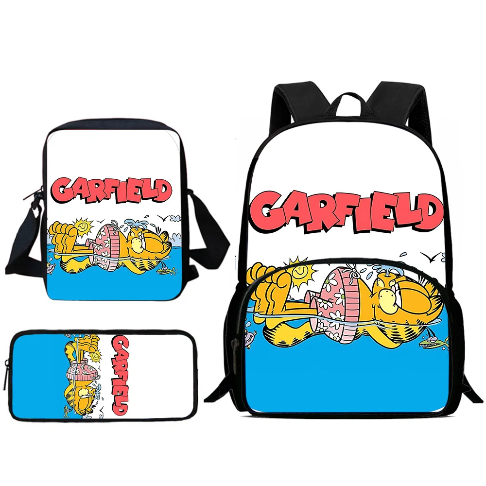 Set da pezzi carino per G-Garfields zaini per bambini borsa a tracolla astuccio per alunni borse da scuola di grande capacità per ragazzi ragazze miglior regalo 2