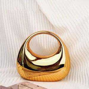 JIOMAY 2025 Borsa da sera in acrilico delle nuove donne Designer di lusso Pochette in oro Portafoglio a tracolla con mezzaluna per la festa nuziale 1