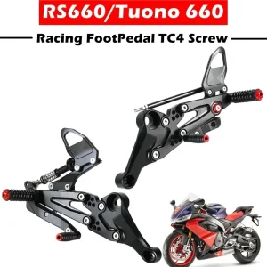 Pedale anteriore regolabile per moto CNC Set posteriore per Aprilia RS660/Tuono 660 2021-2025 Pedale da corsa 1