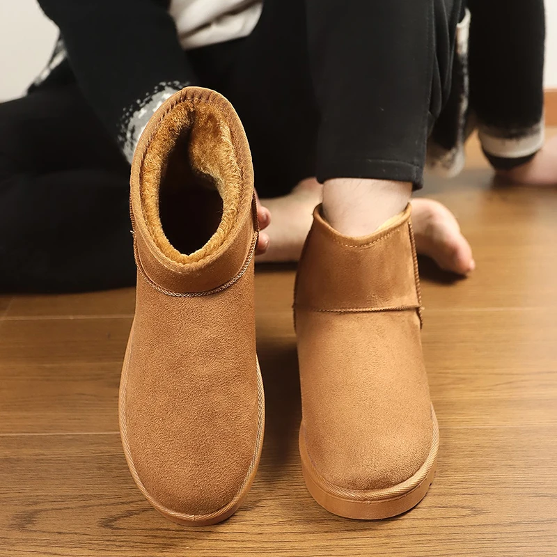 2025 Stivali invernali gialli Uomo Donna Stivali da neve Taglia grande 36-49 Comfort Peluche Stivali da uomo caldi Casual Slip-On Stivaletti con plateau da uomo 3