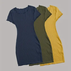 Set di tre pezzi di abito da donna sottile casual in tinta unita elegante di nuovo stile 1