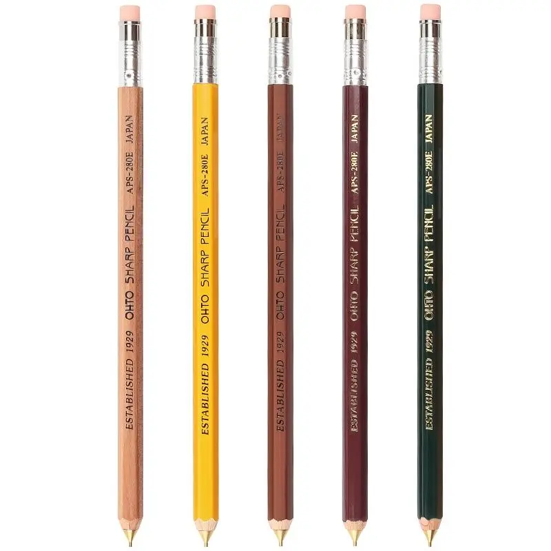 Giappone OHTO Esagono Legno Matita Meccanica 0.5mm Piombo APS-280E Cancelleria Giapponese Pastello Kawaii Matita Studente di Scuola 6