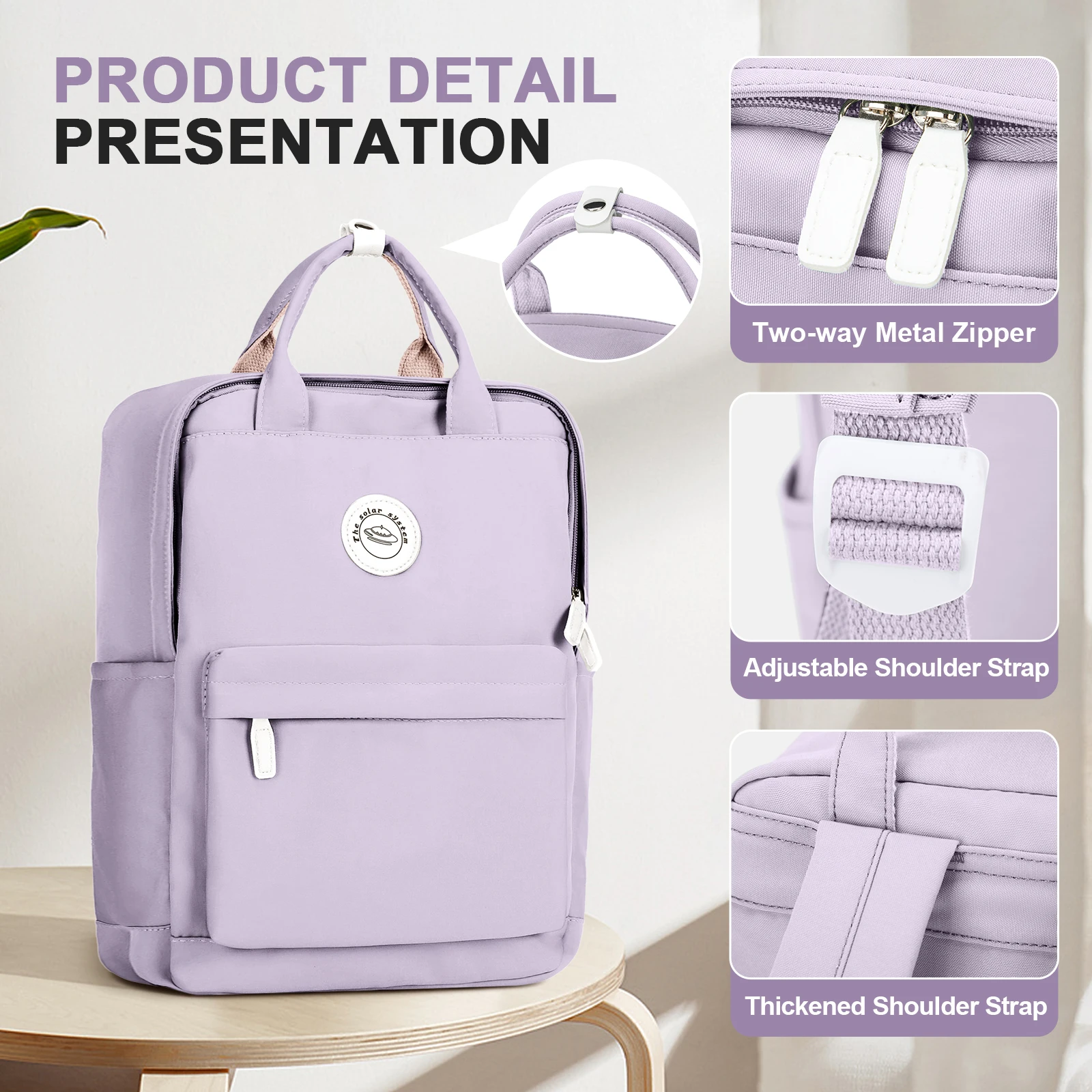 Zaino classico Zaino da scuola per donna e ragazza Zaino impermeabile Moda Nuovo in zainetto L aptop Bag bolsa dama Kanken Zaino 5