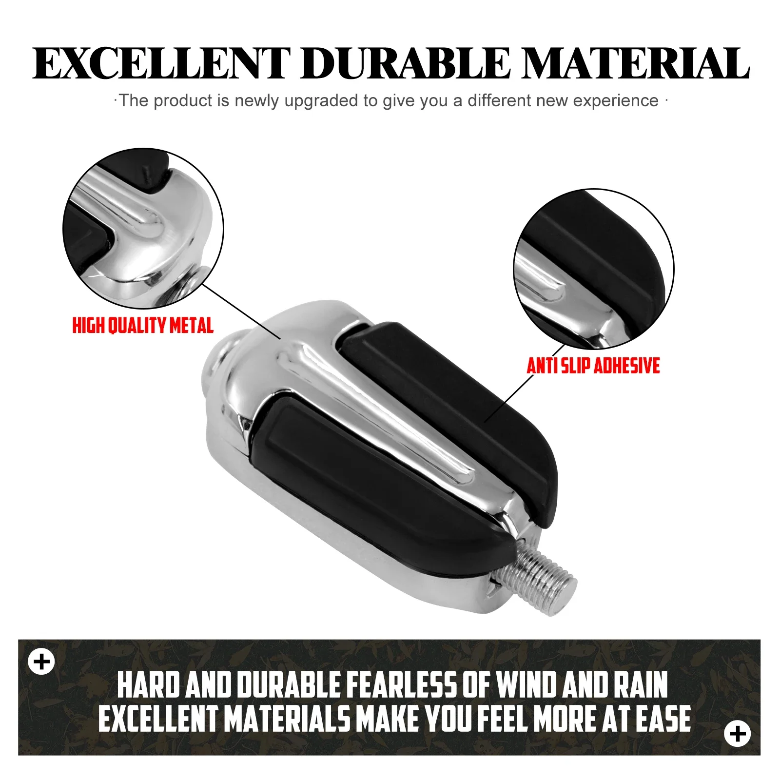 1 paio Moto Slipstream Cambio Pioli Bkack/Cromo Pedana Del Cambio Per Harley Sportster XL Touring FLH Softail Breakout Dyna 3