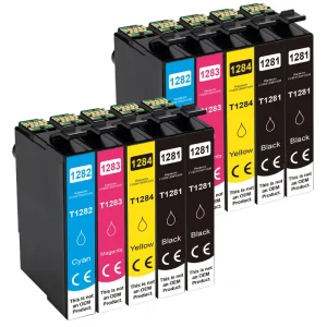 T1281 Cartuccia d'inchiostro per Epson T 1281-1284 T1281XL Stilo compatibile S22 SX125 SX130 SX230 SX235W SX445W Stampante T12XL 1