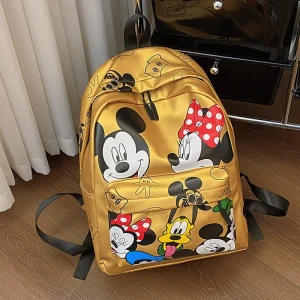 Zaino in pelle PU Disney Mickey Nuova borsa per laptop simpatico cartone animato Borsa da scuola di grande capacità Minnie Mouse per borsa tote alla moda da donna 1
