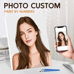 Dipingere con i numeri Foto personalizzata Pittura acrilica fai da te Immagine su tela Ritratto Famiglia Bambini Foto Regali di Natale 1