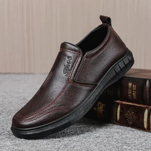 Scarpe da uomo in pelle PU Mocassini eleganti formali Scarpe da guida antiscivolo comode da uomo d'affari morbide casual di grandi dimensioni 1