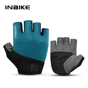INBIKE Guanti da ciclismo mezze dita Guanti protettivi estivi unisex ammortizzanti resistenti all'usura Accessori per mountain bike da strada MTB 1