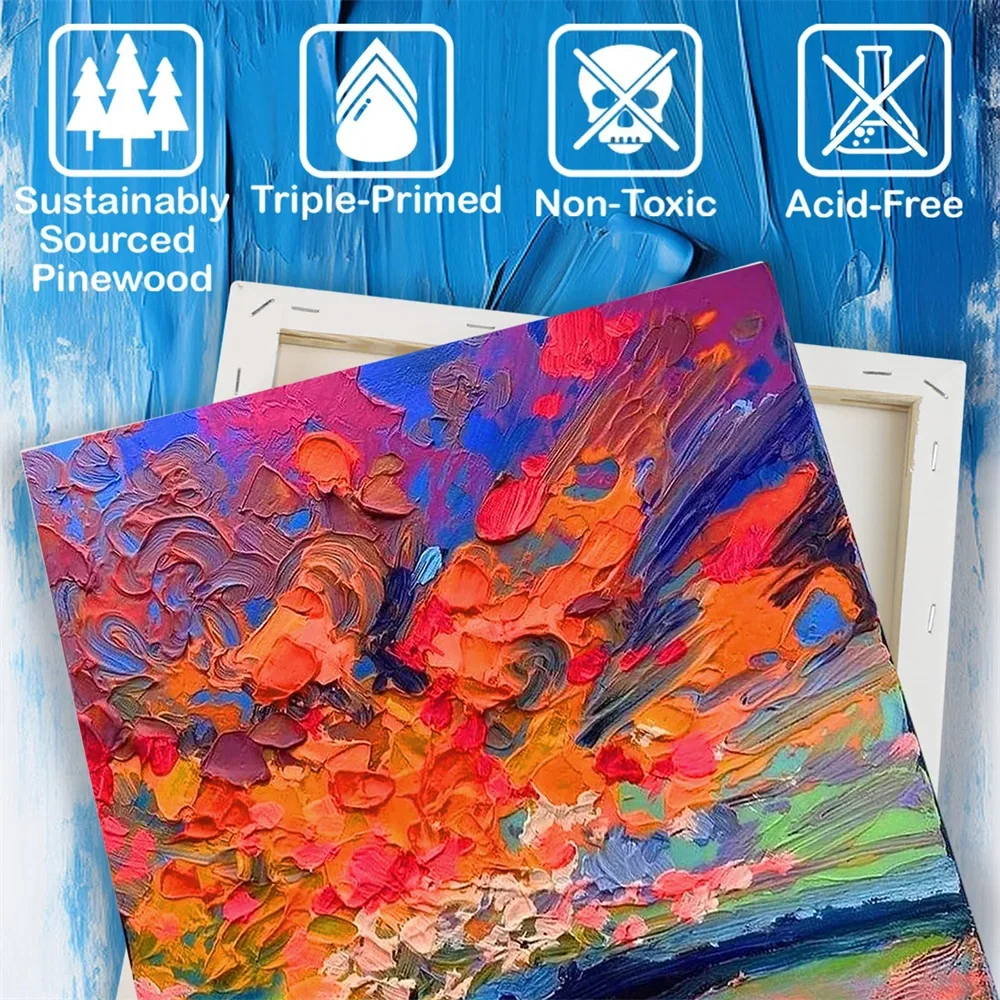 12 pezzi bianco bordo artistico in bianco artista tela bordo artistico pittura a olio acrilica legno + cotone pittura artistica una varietà di dimensioni sono 4