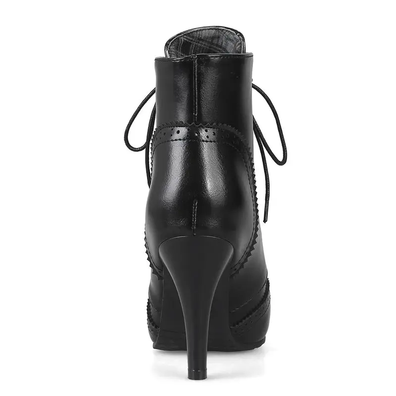 SIMLOVEYO Scarpe da donna Stivali da donna di alta qualità mujer Botas Scarpe Stivaletti da donna Punta a punta PU Stringate Scarpe casual Vendita calda 2