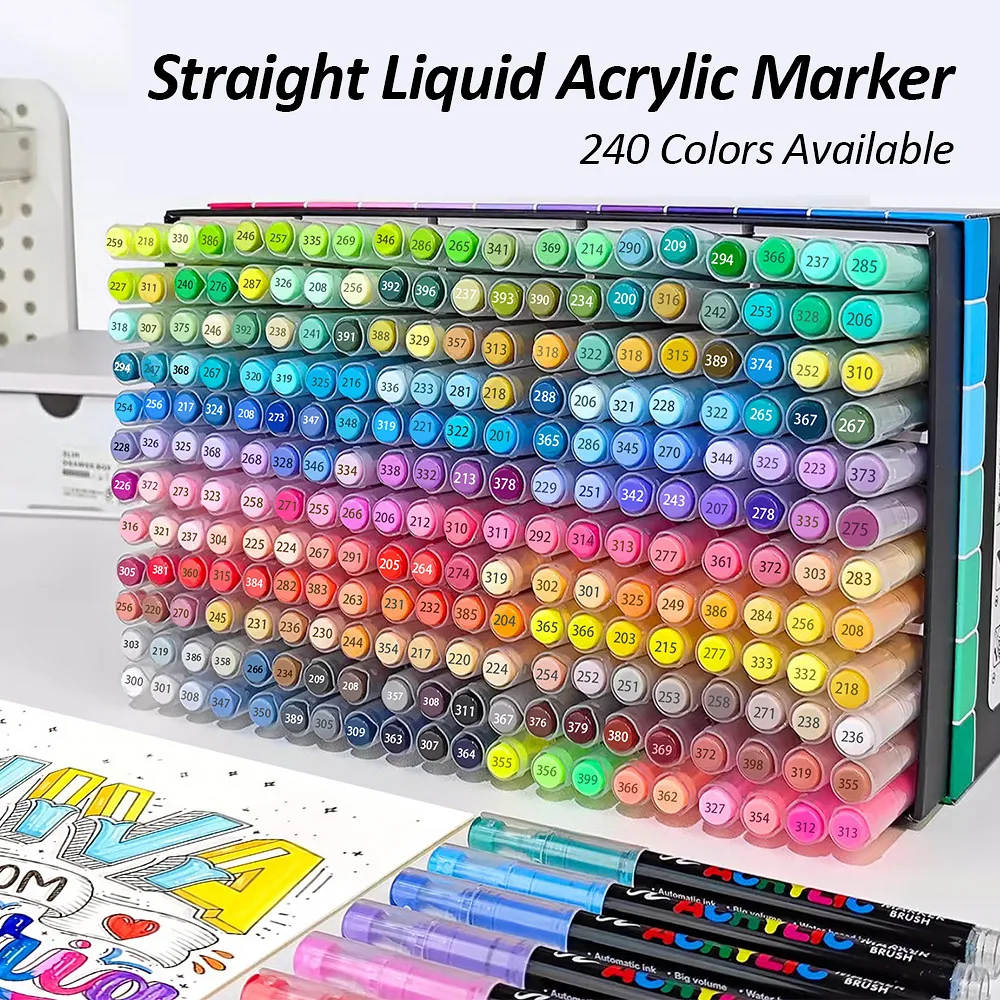 12-60 colori pennarello per vernice acrilica pennarello punta pennello pennarello per pittura su roccia legno tela pietra regalo di Natale artigianato fai da te 3
