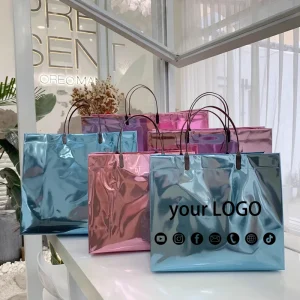 Borse colorate negozio di abbigliamento sacchetti per imballaggio sacchetti per la spesa sacchetti regalo per grandi eventi sacchetti per imballaggio di giocattoli per abbigliamento logo personalizzato 1