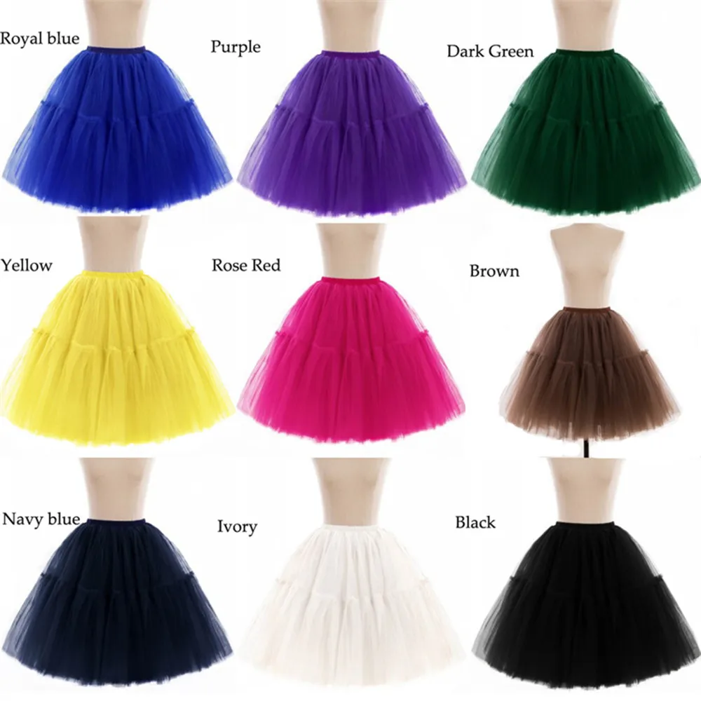 MisShow Donna Tutu Gonna corta a vita alta Maglia morbida gonna in tulle Puffy Pettiskirt Prom Ball Gown Party Dance Tutu Dress 6