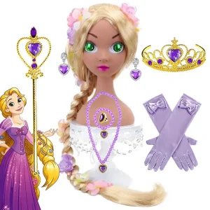 Disney Tangled Animation Movie Costume Gioca Accessorio Copricapo Principessa Rapunzel Copricapo Parrucca Corona Halloween Party Dress up 1