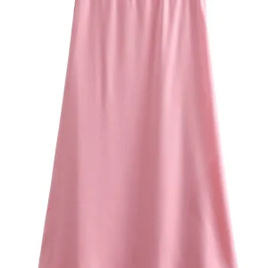 ZAJIA2025 Gonna lunga a trapezio drappeggiata avvolta sui fianchi in stile palazzo di moda femminile europea e americana 1