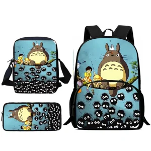 Zaini per bambini Cartone animato caldo carino per T-Totori Borsa a tracolla Astuccio per alunni Borsa da scuola di grande capacità per ragazzi e ragazze Miglior regalo 1