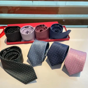 Cravatte da uomo fatte a mano Cravatte di seta 100% di marca di lusso Twill F Style High-end Business Archi formali Cravatte Regali di Natale per le vacanze 1