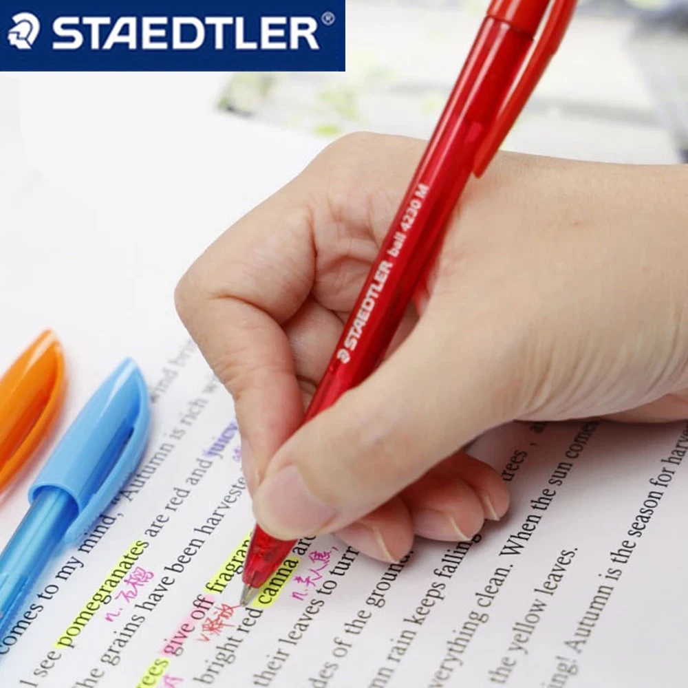 2025 Nuovo 8/10 Colori/Set STAEDTLER Penna a sfera a base di olio M/0.7mm Colorato Forniture per ufficio scolastico Kawaii Cancelleria Rifornimenti d'arte 5