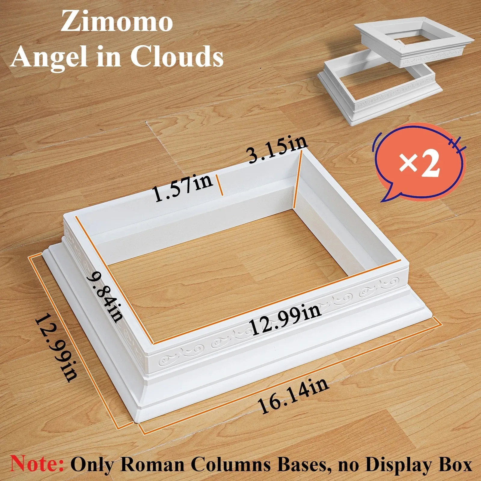 Eary Monster Vetrina per Labubu Zimomo Solo angelo Colonna romana Base Art Display Box per bambola giocattolo Scatola fai da te Cavalletti Accessori 5