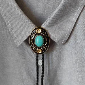 Amrican Red long horn bull head Bolo tie per donna donna Handmade Western Art Indian Alloy Necktie silvr star Pentagram 1