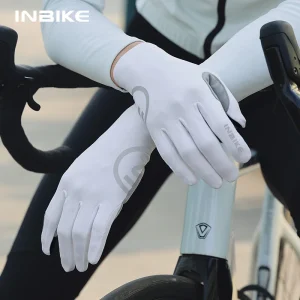 INBIKE Guanti da ciclismo a dita intere traspiranti ammortizzanti per bici da strada Guanti MTB per uomo Donna Guanti da bicicletta primavera autunno 1