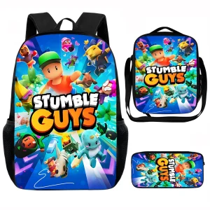 Gioco S-Stumble G-Guys Zaino scolastico per bambini con borse per il pranzo, borse per matite, borse per la scuola per ragazzi e ragazze, miglior regalo 1