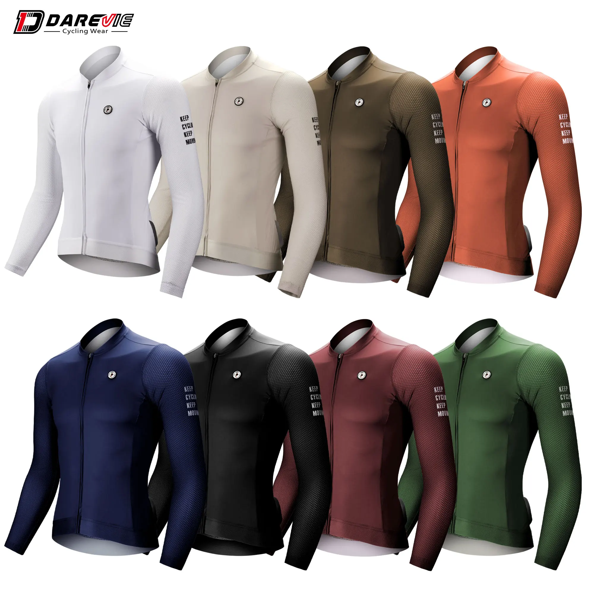 DAREVIE Maglia da ciclismo manica lunga Pro Aero Small Size 3D Bubble Mesh maglia da ciclismo uomo donna traspirante uomo ciclismo Maillot 1