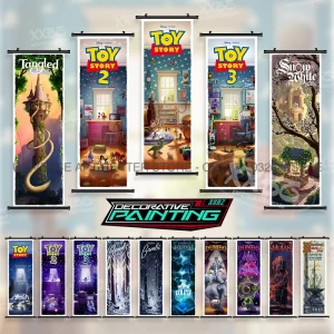 Disney Decorazione della casa Appeso Pittura Toy Story Opere d'arte da parete Rotoli Immagine Tangled Cartoon Stampa su tela Poster per la camera da letto 1