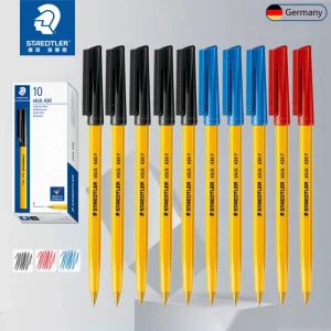 6/10pcs Penne a sfera tedesche STAEDTLER 430F/M 0.5mm Grande capacità 0.7mm Penna a olio di carbonio Scuola Ufficio Scrittura di cancelleria 1