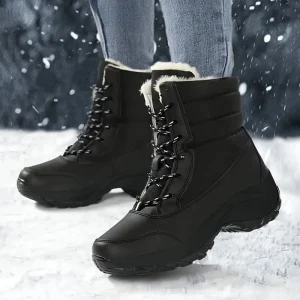 Stivali da neve per donna Scarpe con plateau Stivali Peluche Mantieni caldi Stivali alti alla coscia da donna Stivaletti invernali Scarpe comode da passeggio 1