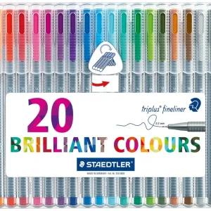 10/20 colori Staedtler 334 SB Triplus Fineliner Micron penna 0.3mm colorato disegno matita penna vernice Tiralineas arte marcatori 1