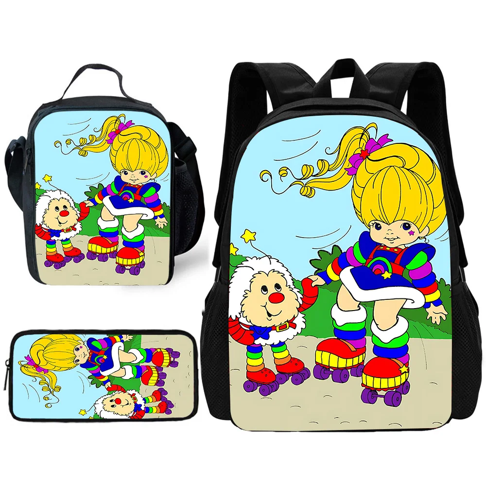 Zaino per bambini, simpatico cartone animato R-Rainbows B-Brite con borse per il pranzo, borse per matite, borse per la scuola per ragazzi e ragazze, miglior regalo 2