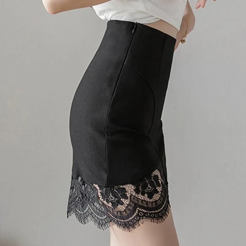 Primavera Estate Nuovo Sexy Nero Impiombato Gonna Corta Gonna Donna Faldas Vita Alta Gonna Asimmetrica Donne Gonne per Le Donne C112 4