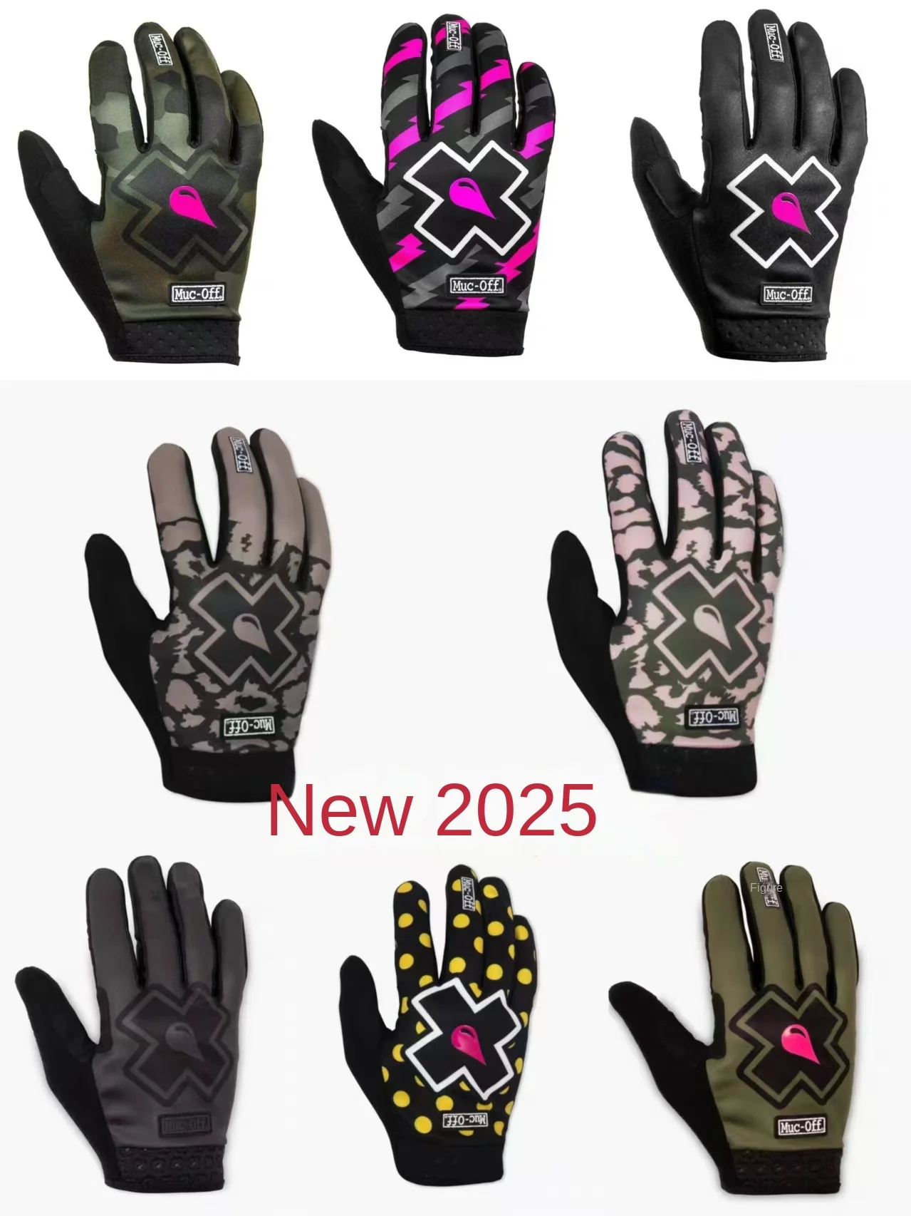 Guanti da bicicletta per moto fuoristrada per mountain bike all'aperto, guanti a dita intere, guanti da guida universali per uomo e donna 1