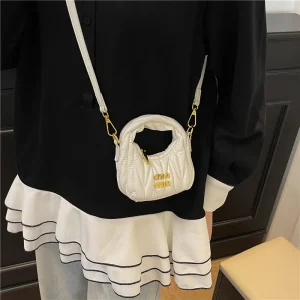 Borsa a tracolla classica vintage alla moda per donna con stile minimalista e tinta unita 1